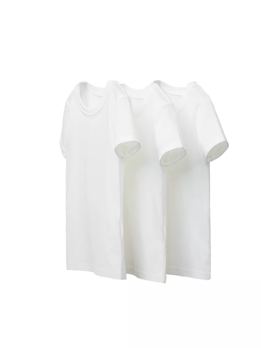 Zara Toddler White Short-Sleeve Crewneck Tee - 3 Pack